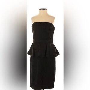 Classic Black Peplum Dress - Women's Elegant Black Dress